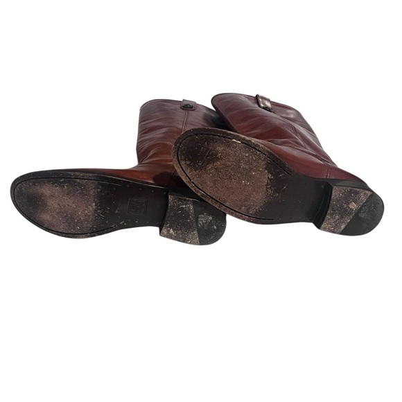 FRYE Melissa Button Leather Riding Boots – Cognac Brown – Size 6.5B - Picture 12 of 15